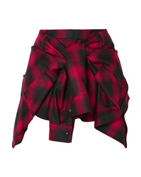rote Shorts mit Schottenmuster von Alexander Wang