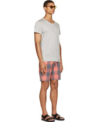 rote Shorts mit Schottenmuster von Paul Smith