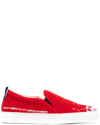 rote Slip-On Sneakers aus Leder von Joshua Sanders