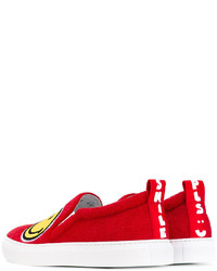 rote Slip-On Sneakers aus Leder von Joshua Sanders