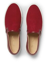 rote Slip-On Sneakers aus Segeltuch von Common Projects