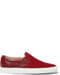 rote Slip-On Sneakers aus Segeltuch von Common Projects