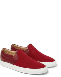 rote Slip-On Sneakers aus Segeltuch von Common Projects