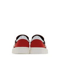 rote Slip-On Sneakers aus Segeltuch von Amiri