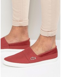 rote Slip-On Sneakers von Lacoste