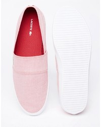 rote Slip-On Sneakers von Lacoste