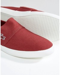 rote Slip-On Sneakers von Lacoste