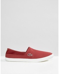 rote Slip-On Sneakers von Lacoste