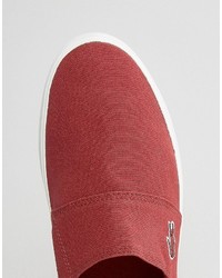 rote Slip-On Sneakers von Lacoste