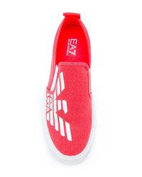 rote Slip-On Sneakers von Ea7 Emporio Armani