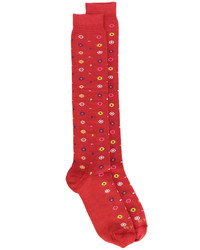 rote Socken mit Blumenmuster von Etro