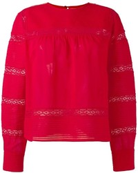 rote Spitze Bluse von Etoile Isabel Marant