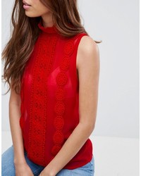 rote Spitze Bluse von Asos