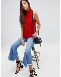 rote Spitze Bluse von Asos