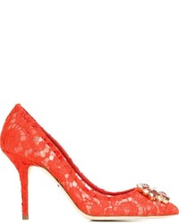 rote Spitze Pumps von Dolce & Gabbana