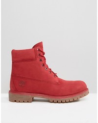 rote Stiefel von Timberland