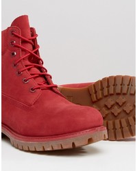 rote Stiefel von Timberland