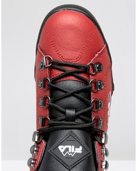 rote Stiefel von Fila