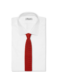 rote Strick Krawatte von Rubinacci