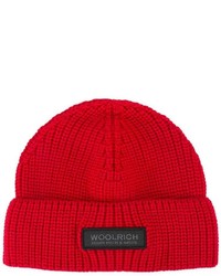 rote Strick Mütze von Woolrich