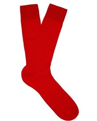 rote Strick Socken
