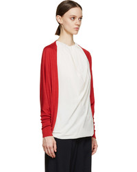 rote Strickjacke mit einer offenen Front von Lanvin