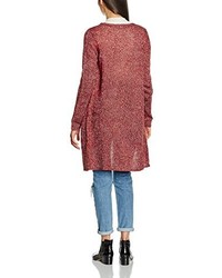 rote Strickjacke mit einer offenen Front von Vero Moda