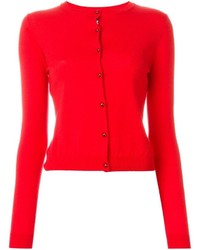 rote Strickjacke