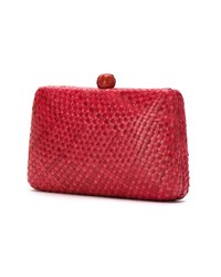 rote Stroh Clutch von Serpui