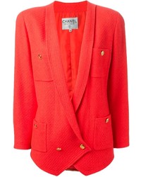 rote Tweed-Jacke von Chanel