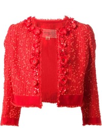 rote Tweed-Jacke von Giambattista Valli