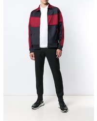 rote und dunkelblaue Bomberjacke von Hilfiger Collection