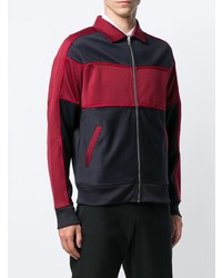 rote und dunkelblaue Bomberjacke von Hilfiger Collection