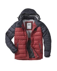 rote und dunkelblaue Daunenjacke von S4 JACKETS