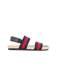rote und dunkelblaue Sandalen von Gucci