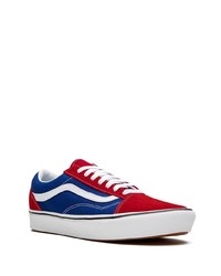 rote und dunkelblaue Segeltuch niedrige Sneakers von Vans