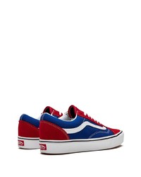 rote und dunkelblaue Segeltuch niedrige Sneakers von Vans