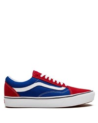 rote und dunkelblaue Segeltuch niedrige Sneakers von Vans
