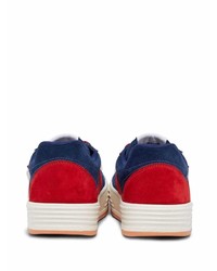 rote und dunkelblaue Wildleder niedrige Sneakers von Palm Angels