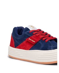 rote und dunkelblaue Wildleder niedrige Sneakers von Palm Angels