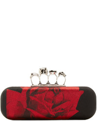 rote und schwarze Clutch von Alexander McQueen