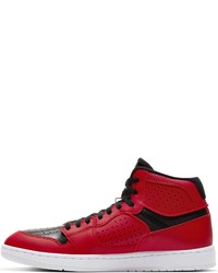 rote und schwarze hohe Sneakers aus Leder von Jordan