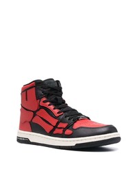 rote und schwarze hohe Sneakers aus Leder von Amiri