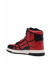 rote und schwarze hohe Sneakers aus Leder von Amiri