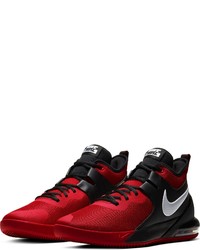 rote und schwarze hohe Sneakers von Nike