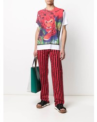 rote und schwarze Jeans von Kenzo