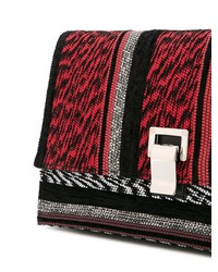 rote und schwarze Leder Clutch von Proenza Schouler