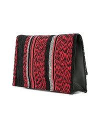 rote und schwarze Leder Clutch von Proenza Schouler