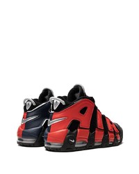rote und schwarze Leder niedrige Sneakers von Nike