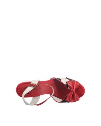 rote und schwarze Leder Sandaletten von Lola Ramona